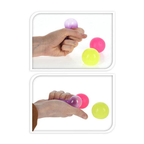 Quetschball in klebriger Farbe, 3er-Set