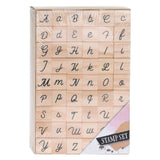 Briefmarkenset Alphabet Wood, 54DLG.