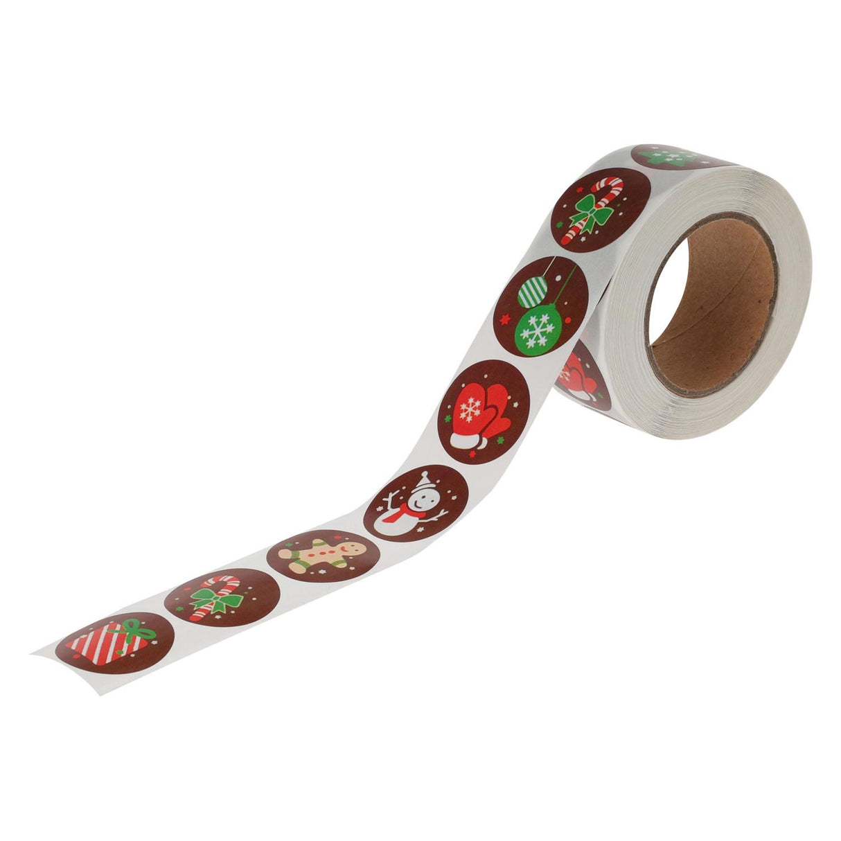 Weihnachtsaufkleber auf Rolle, 120 Stück.