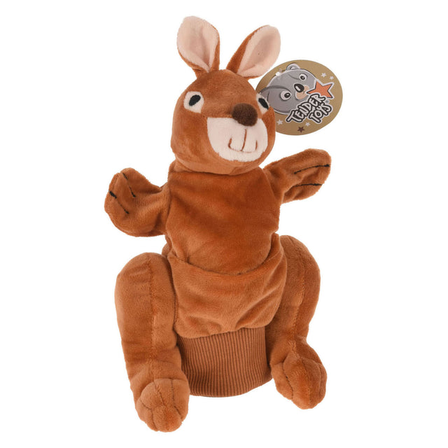 Koopman Handpuppe Känguru Spielzeug pädagogische braune mehrfarbige Handpuppe.