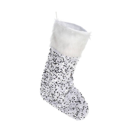 Weihnachtssocke mit Pailletten