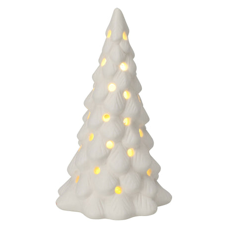 Porzellan-Weihnachtsbaum mit LED, 6er-Set