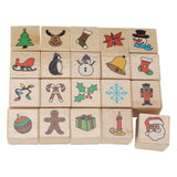 Holzstempel Set Weihnachten, 20dlg.