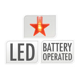 Lichterkette mit LED-Sternen, 100 cm