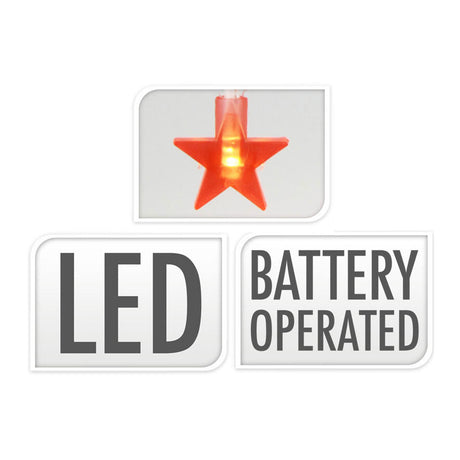 Lichterkette mit LED-Sternen, 100 cm
