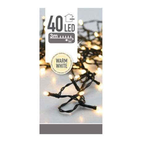 LED-Außenbeleuchtung 40 LED - warmweiß, 300cm