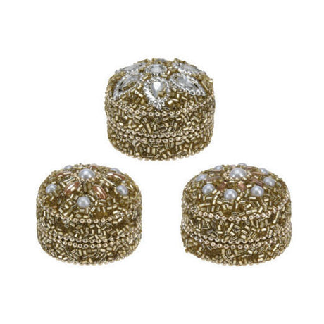 Aufbewahrungsbox 4x3cm gold, 36er Set