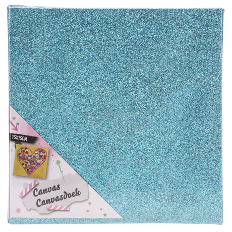 Glitzer-Leinwand, 15 x 15 cm, 12er-Set