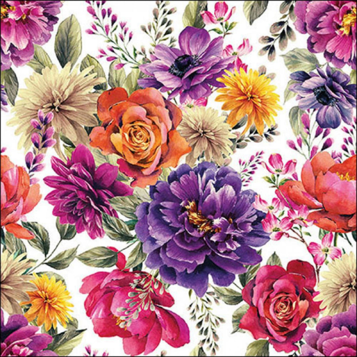 Ambiente Serviette 33cm Anne White FSC Mix