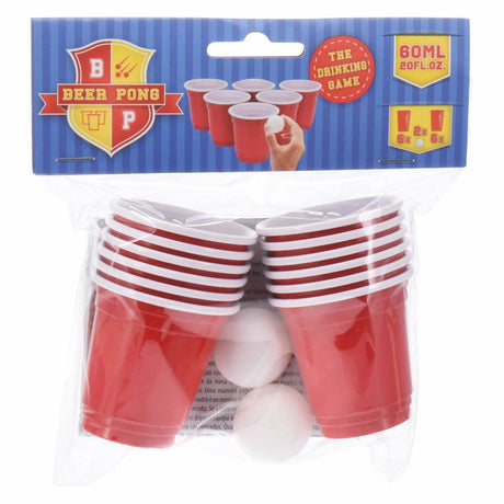 Bier-Pong-Spielset, 14-teilig.