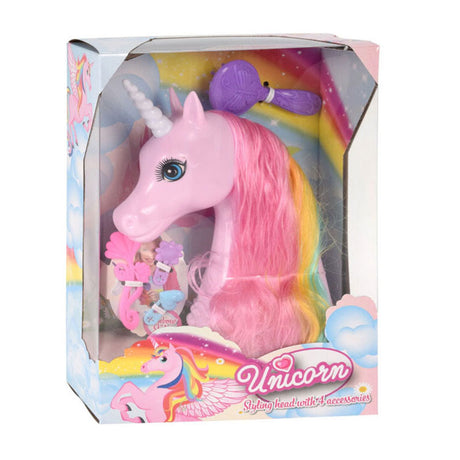 Einhorn-Haubenkopf mit 4 Zubehörteilen
