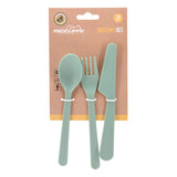 Besteckset aus recyceltem Kunststoff, 3-teilig.