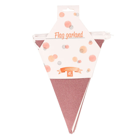 Wimpelkette Roségold, 6m