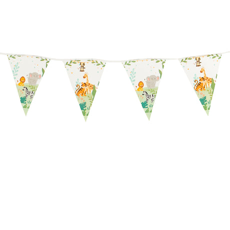 Wimpelkette Dschungeltiere, 3,5 mtr.