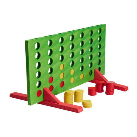 4-auf-einer-Linie-Spiel aus Holz