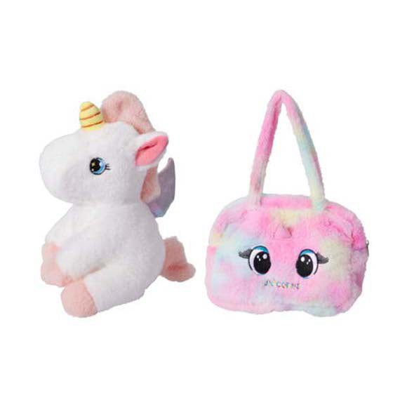 Koopman Plüschtasche mit Einhorn in der Tasche