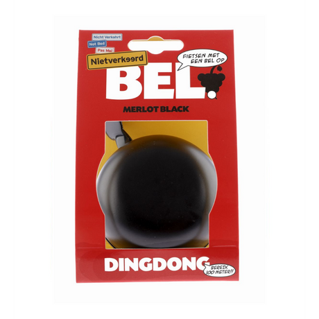 Bike Bell Ding-dong-Stahl 80 mm schwarz