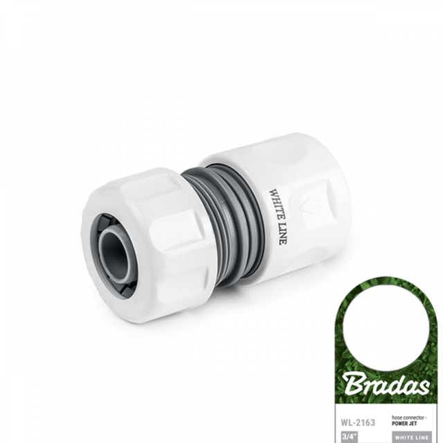 Bradas snelkoppeling 3 4 stroomstraal wit line