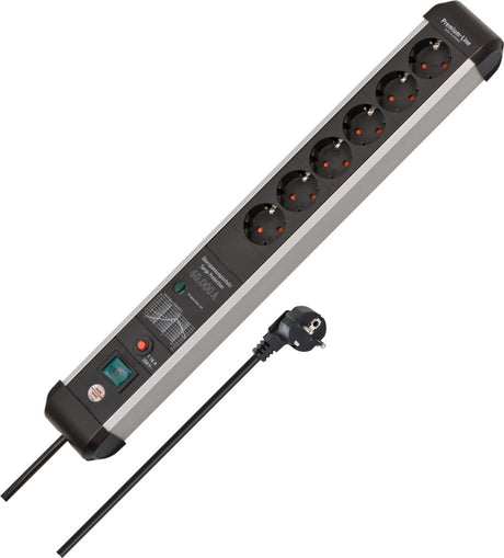 Brennerstuhl premium-protect-line 60.000a Steckdosenleiste mit Überspannungsschutz 6-fach 5m h05vv-f 3g1,5