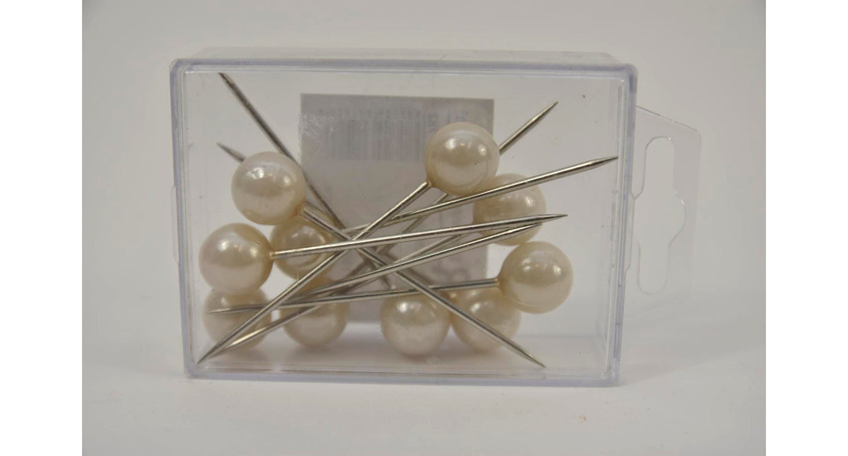 Parelspelden 15x75mm champagne doosje a 10 stuks