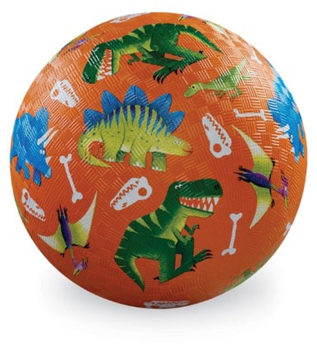 Crocodile creek dinosaur dig speelbal – 13 cm – kleurrijke kinderbal met dinosaurussen – stevige rubber bal met extra grip – buitenspeelgoed voor kinderen – gooien, vangen en schoppen – geschikt vanaf 3 jaar