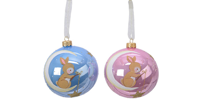 Tube a 1 gl baby bauble rabbit 2cls nl assorted dia10cm