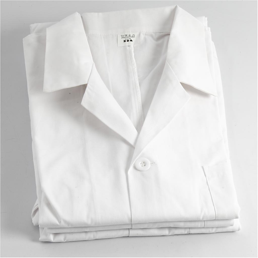 Https: www.cchobby.nl Staubmantel-l-78-cm-size-small-sleeve-length-58-cm-white-1-piece