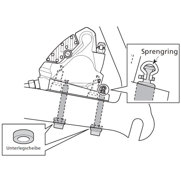 Shimano-Bremssattel-Befestigungsschraube Typ C für die hintere flache Montage