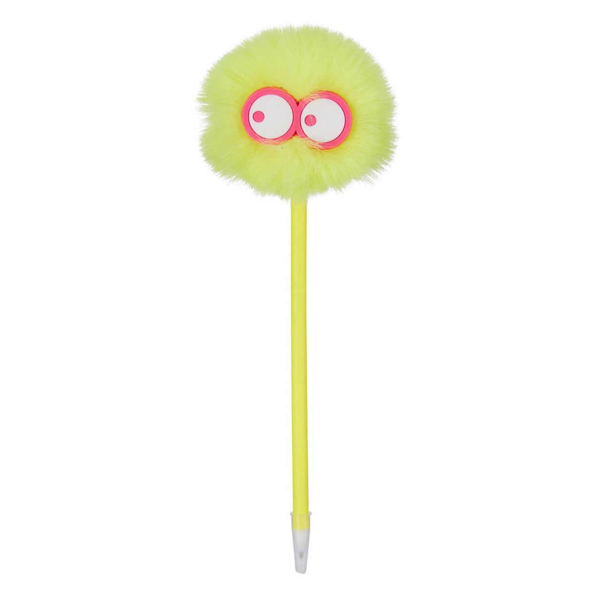 Balpen met pompom zwartschrijvend