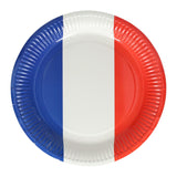 Papieren bord 23cm nederlandse franse vlag