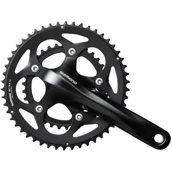 Shimano Kurbelgarnitur 2 x 10-Gang Road FC-RS400 – 175 50–34 Hohlachse – Schwarz