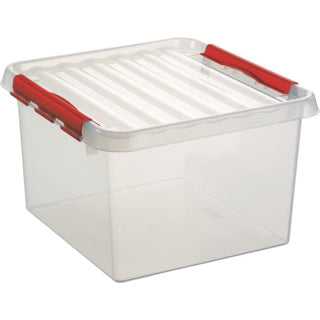 Sunware Q-Line Box 26l transparent rot | 2 Stk