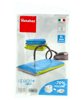 Metaltex Vakuumbeutel und luftdichtes Ventil XL 80x120 cm | 2 Stk