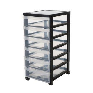Iris Kommode 6x7,5l 39x29x61,7 cm mit Rollen