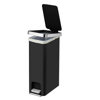 Eko Hana Treteimer 40l schwarz schlank