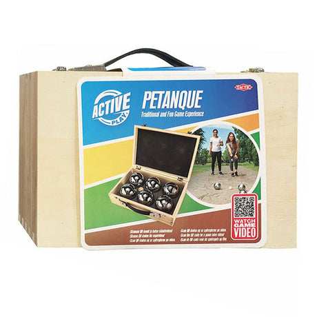 Luxuriöses Boule-Set von Tactic in einer Holzkiste