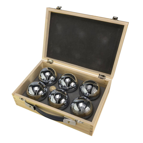 Luxuriöses Boule-Set von Tactic in einer Holzkiste