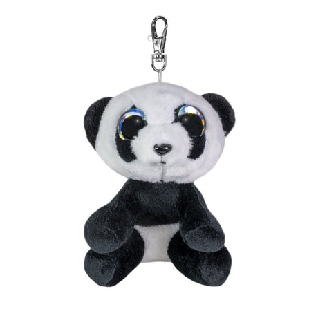 Lumo Stars Plüsch Schlüsselanhänger Panda Pan – Kuscheltier 8,5 cm schwarz und weiß.