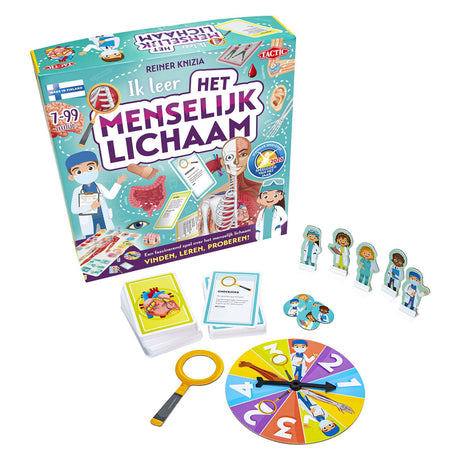 Taktik, die ich lerne: Der menschliche Körper - Brettspiel - pädagogisch - Entdecken Sie den menschlichen Körper und lernen Sie etwas über Anatomie - 2 bis 5 Spieler - ab 7 Jahren