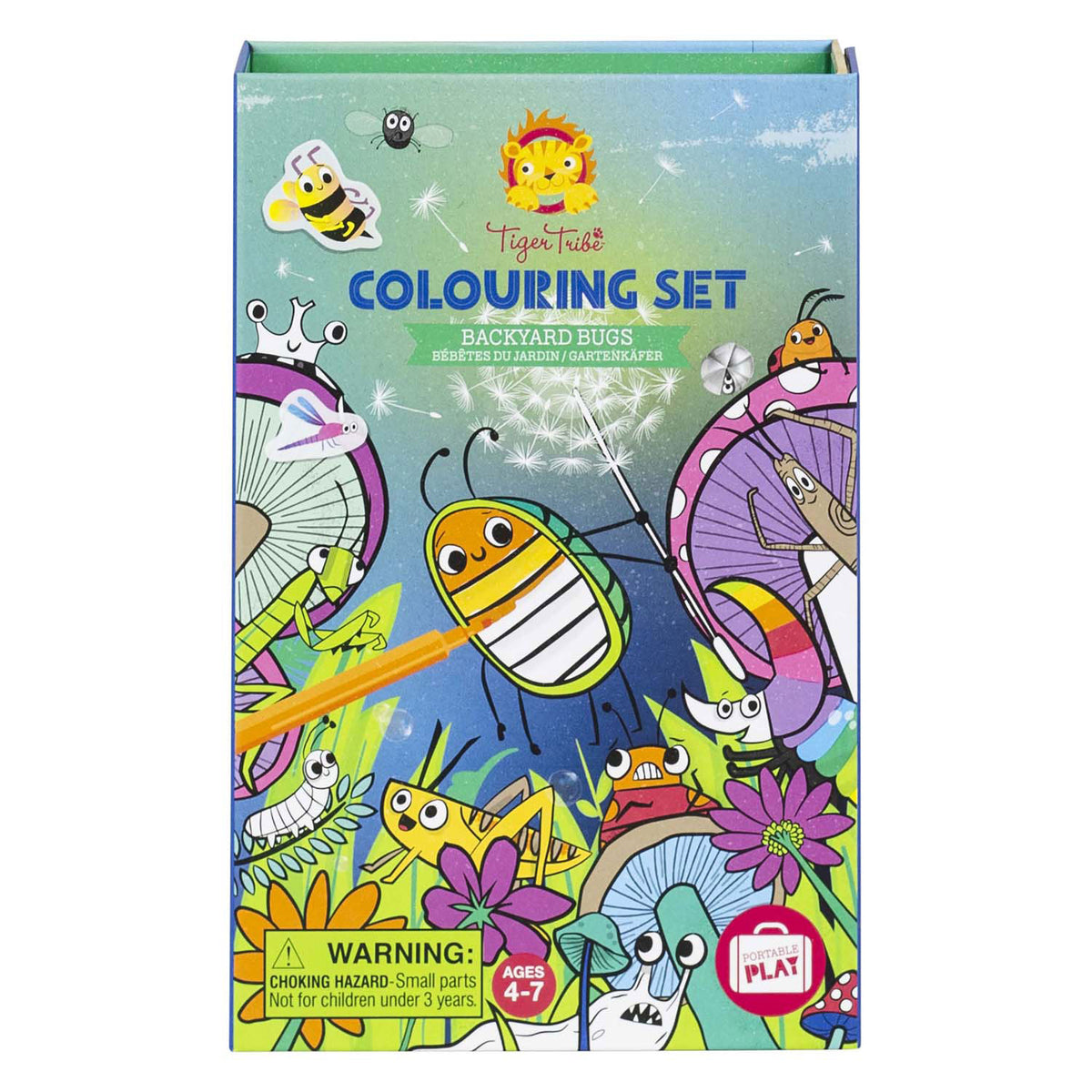 Tigerstamm-Malset, Gartenkreaturen, Malspaß für Kinder – kreatives Set.