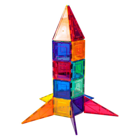 Picasso-Kacheln Taktik – Konstruktionsspielzeug – Magnetplättchen – Magnetplättchen – Raketenbooster – Stielspielzeug – kreatives Bauspielzeug – 32 Teile – ab 3 Jahren