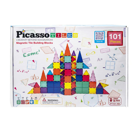Picasso-Fliesen-Taktik – Konstruktionsspielzeug – Magnetplättchen – Magnetplättchen – Spielset – Stielspielzeug – kreatives Konstruktionsspielzeug – 101 Teile – ab 3 Jahren