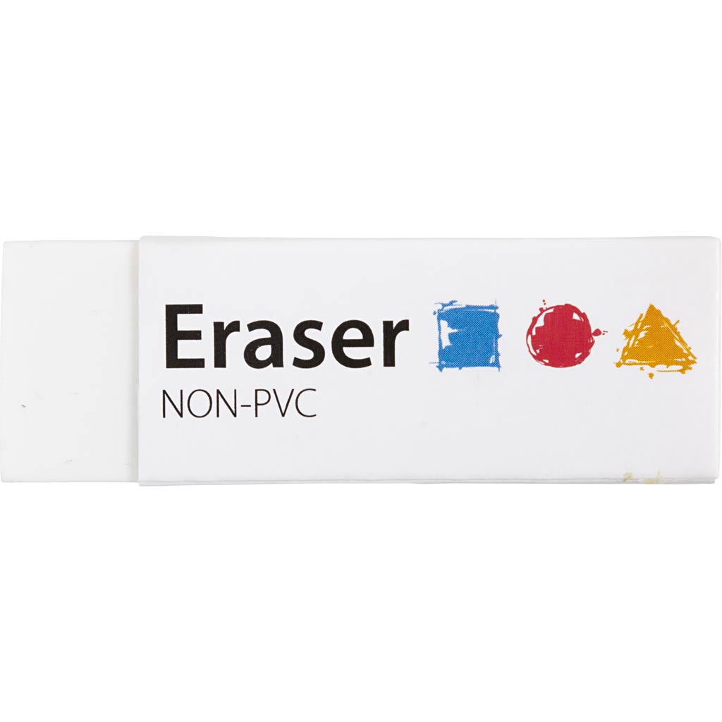 Radiergummi der Firma Creativ, Maße 62x22x10 mm, 20 Stück, 1 Box