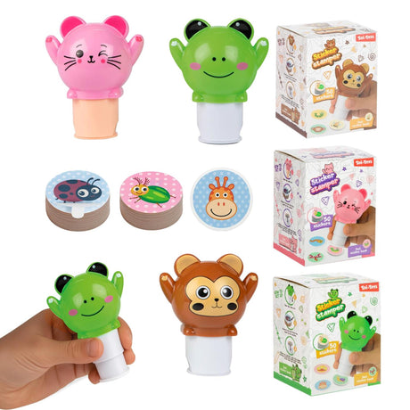 Toi-toys stationary stickermachine -dier- +stickerboek 3ass