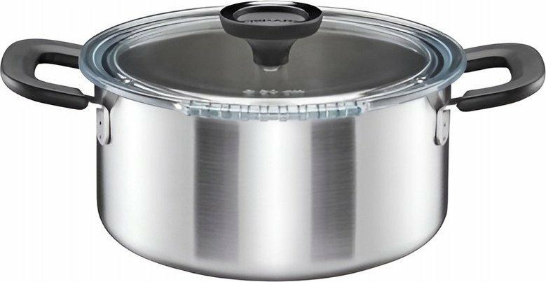 Fiskars pot 5l roestvrij staal met functionele plaatvorm