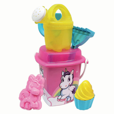 Androni Bucket Beach Set Einhorn, 8-teilig.