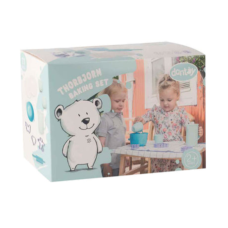 Dantoy Kaffee- und Backset – farbenfrohes Spielzeugküchenset für Kinder.