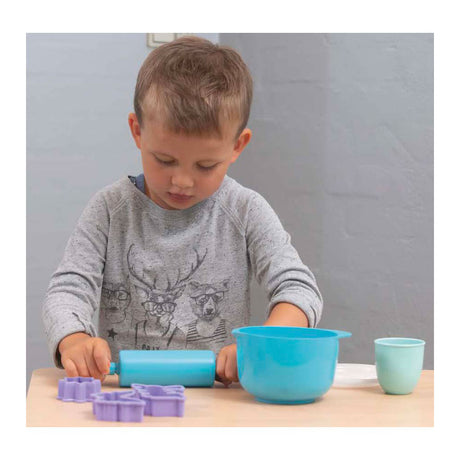 Dantoy Kaffee- und Backset – farbenfrohes Spielzeugküchenset für Kinder.