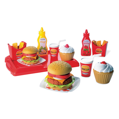 Ecoffier écoiffier 100 % Chef: Hamburger-Set 25-teilig