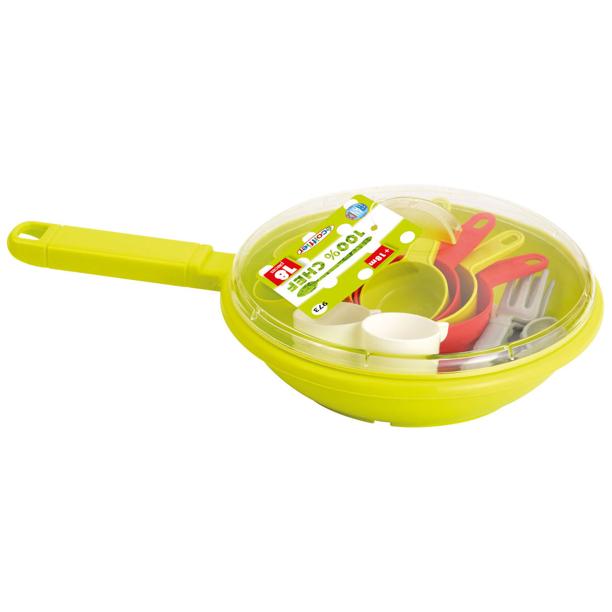 Ecoffier-Pfanne mit Essbesteck – 18-teilig – 32 cm